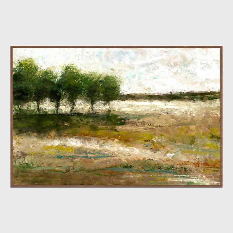 Valley - 60" x 40" Painting Art by Buddy Whitlock - Green / Light Brown - JaxCo Furniture