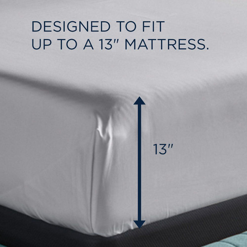 Linens - Tempur Classic Cotton Sheet Set - Cool Gray - JaxCo Furniture