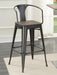 Cavalier - Metal Bar Chair (Set of 2) - Dark Elm And Matte Black - JaxCo Furniture