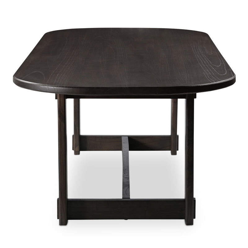 Glenn - Oval Dining Table - Dark Brown - JaxCo Furniture