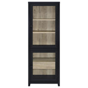 Denison - 67" 2-Door Media Tower Storage Cabinet - Black - JaxCo Furniture