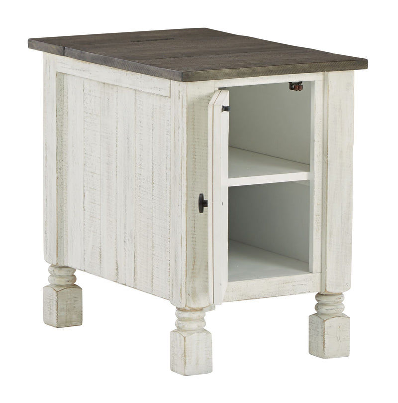 Havalance - White / Gray - Chair Side End Table - JaxCo Furniture