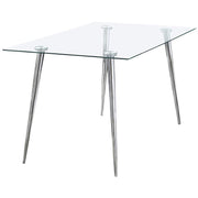 Gilman - Rectangular 64-inch Glass Top Dining Table - JaxCo Furniture