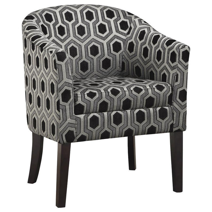 Jansen - Upholstered Accent Club Chair - Gray And Black - JaxCo Furniture