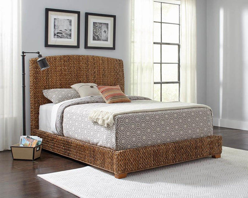 Laughton - Banana Leaf Panel Bed - JaxCo Furniture