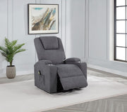 Louie - Chenille Upholstered Power Lift Massage Chair - JaxCo Furniture