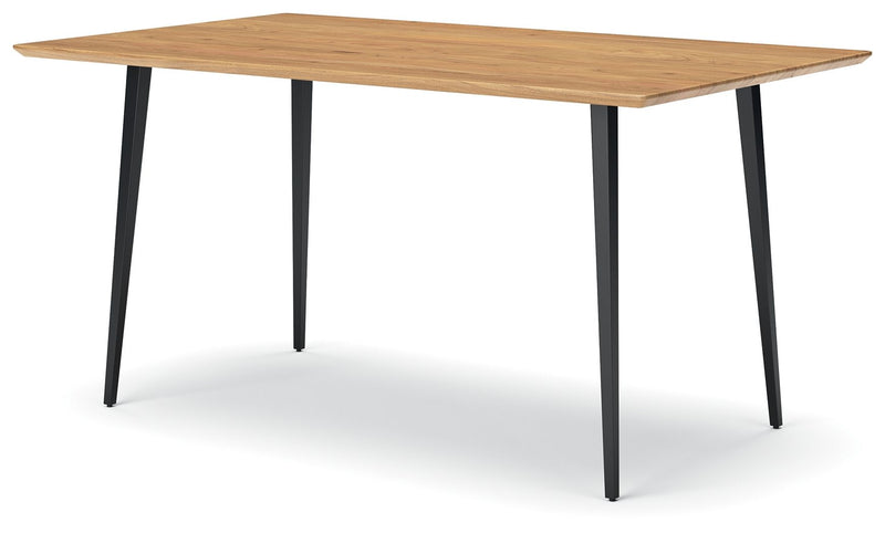 Gretlynn - Black / Natural - Rectangular Dining Room Table - JaxCo Furniture