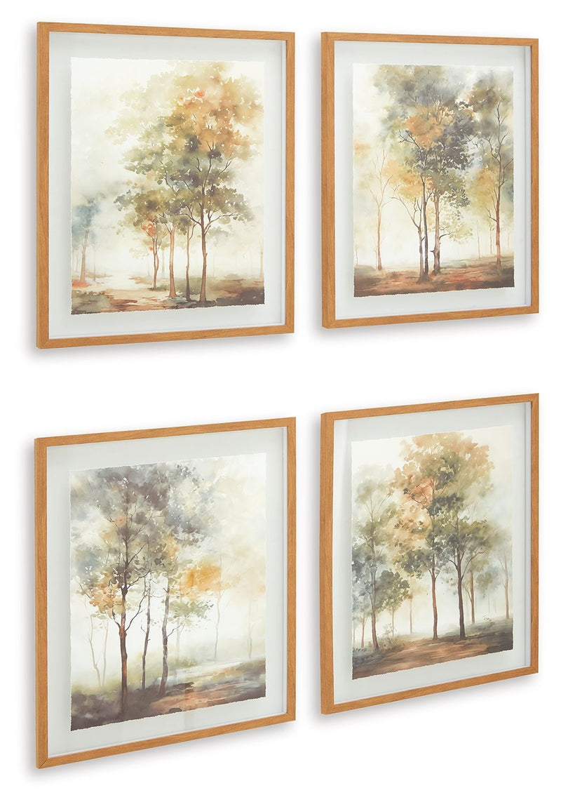 Bryneford - Multi - Wall Art Set (Set of 4) - JaxCo Furniture