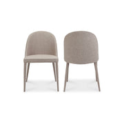 Burton - Fabric Dining Chair (Set of 2) - Light Gray - JaxCo Furniture