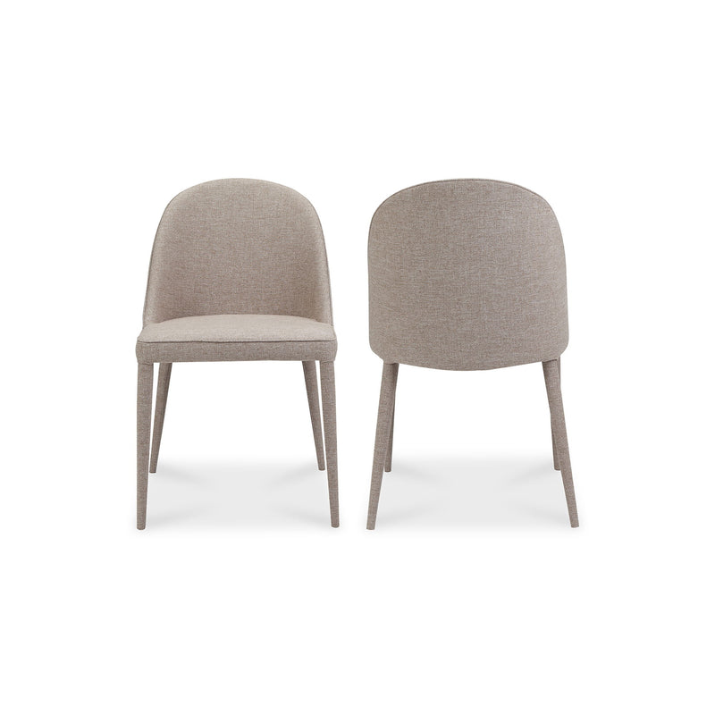 Burton - Fabric Dining Chair (Set of 2) - Light Gray - JaxCo Furniture