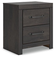 Hollivern - Dark Gray - Two Drawer Night Stand - JaxCo Furniture