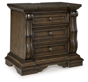 Maylee - Dark Brown - Three Drawer Night Stand - JaxCo Furniture