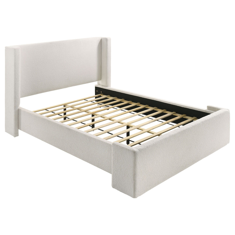 Alamosa - Boucle Upholstered Wingback Bed - JaxCo Furniture