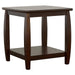 Dixon - 1-Shelf Square Wood End Table Espresso - Cappuccino - JaxCo Furniture