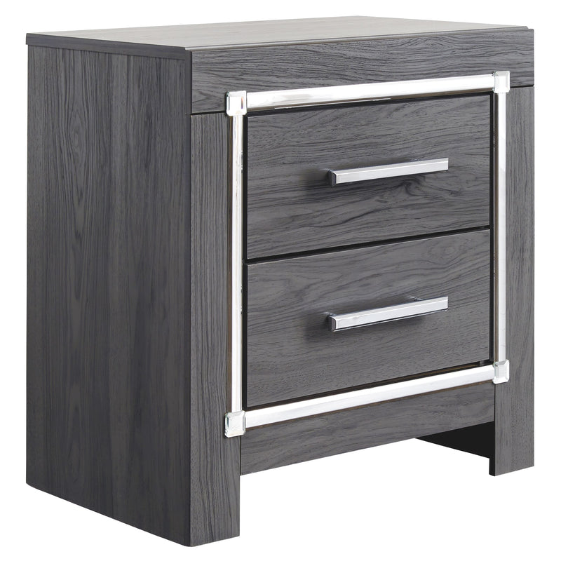 Lodanna - Gray - Two Drawer Night Stand - JaxCo Furniture