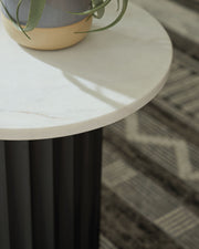 Wainstone - Black / White - Accent Table - JaxCo Furniture