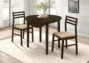 Bucknell - 3 Piece Round Drop Leaf Dining Table Set - JaxCo Furniture