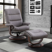 Knight - Manual Reclining Swivel Chair and Ottoman - JaxCo Furniture