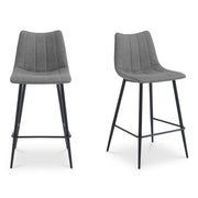Alibi - Bar Stool (Set of 2) - Gray - JaxCo Furniture