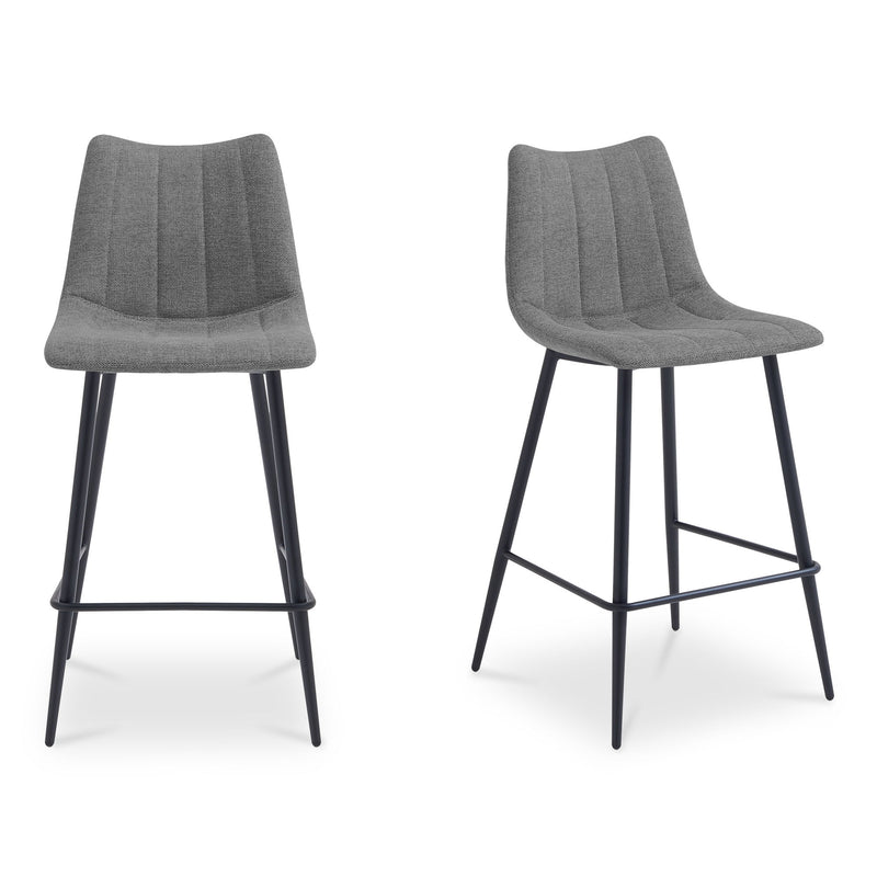 Alibi - Bar Stool (Set of 2) - Gray - JaxCo Furniture
