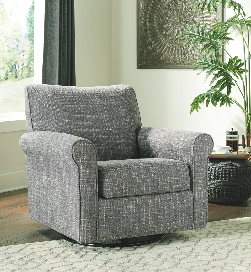 Renley - Ash - Swivel Glider Accent Chair - JaxCo Furniture