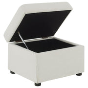 Winter - Upholstered Hydraulic Lift Top Storage Ottoman - JaxCo Furniture