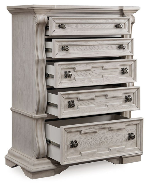 Bruchandi - Antique White - Five Drawer Chest - JaxCo Furniture