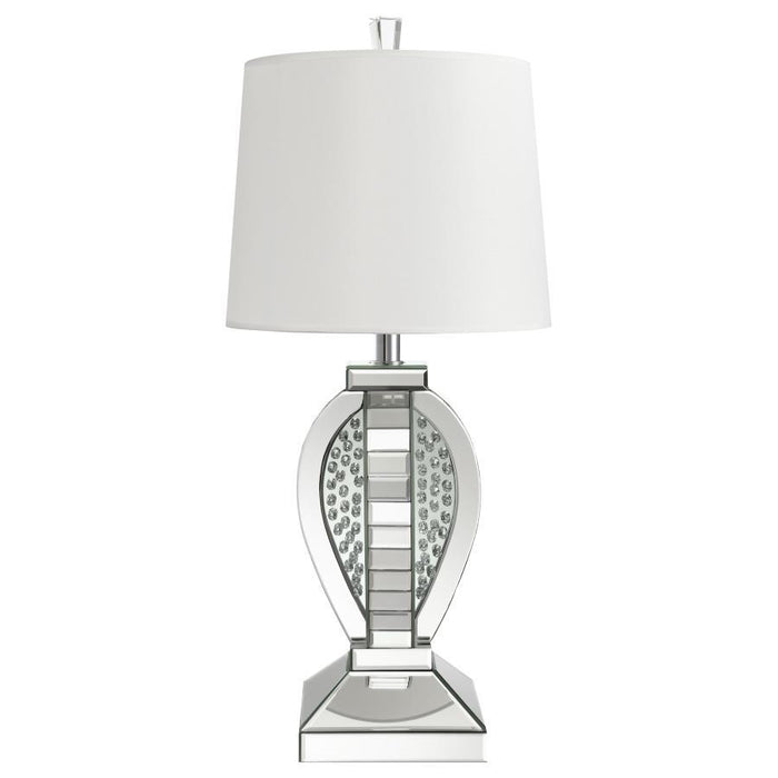 Klein - Empire Mirrored Acrylic Table Lamp - Silver - JaxCo Furniture