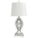 Klein - Empire Mirrored Acrylic Table Lamp - Silver - JaxCo Furniture