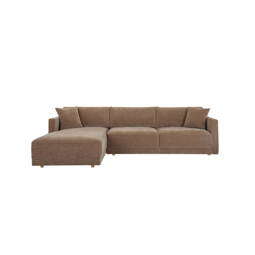 Bryn - Sectional Camel Left Stationary Sofa - Light Brown - JaxCo Furniture