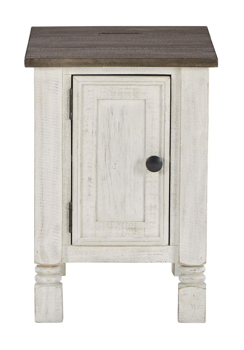Havalance - White / Gray - Chair Side End Table - JaxCo Furniture