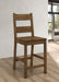 Coleman - Wood Counter Chair (Set of 2) - Rustic Golden Brown - JaxCo Furniture