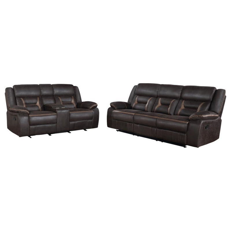 Greer - Upholstered Reclining Sofa Set - JaxCo Furniture