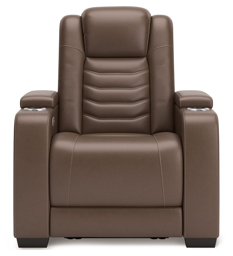 High Impact - Tobacco - Power Recliner / Adj Headrest - JaxCo Furniture