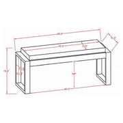 Aiden - Fabric Upholstered Accent Bench - Distressed White - JaxCo Furniture