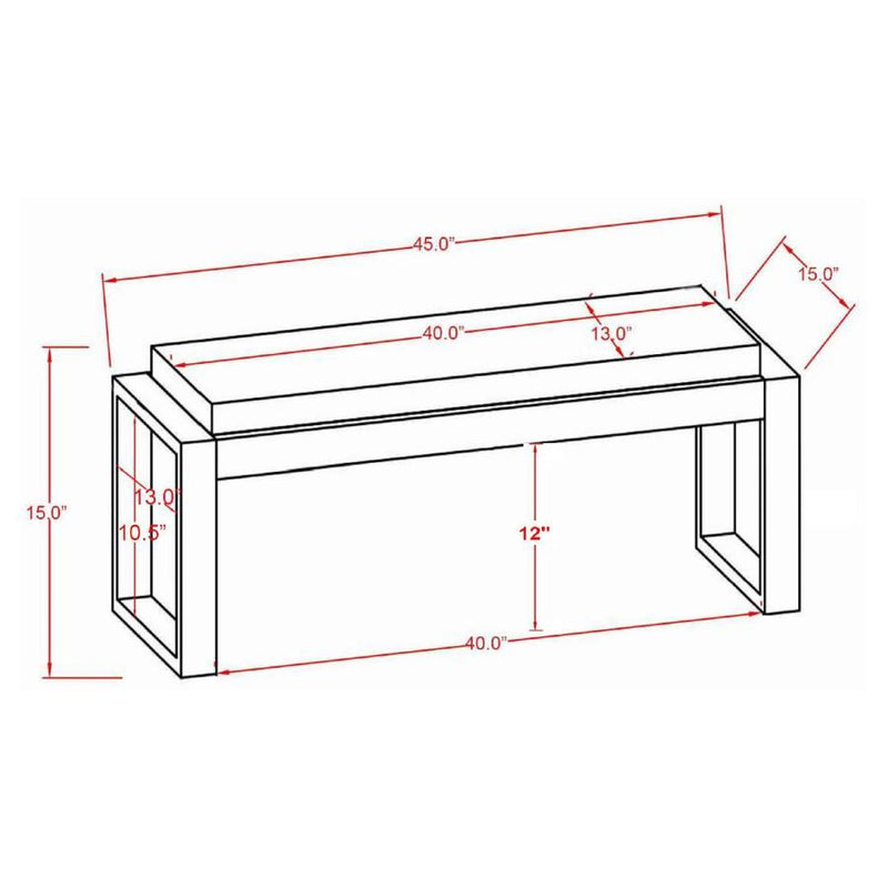 Aiden - Fabric Upholstered Accent Bench - Distressed White - JaxCo Furniture