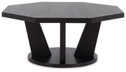 Chasinfield - Dark Brown - Octagon Coffee Table - JaxCo Furniture
