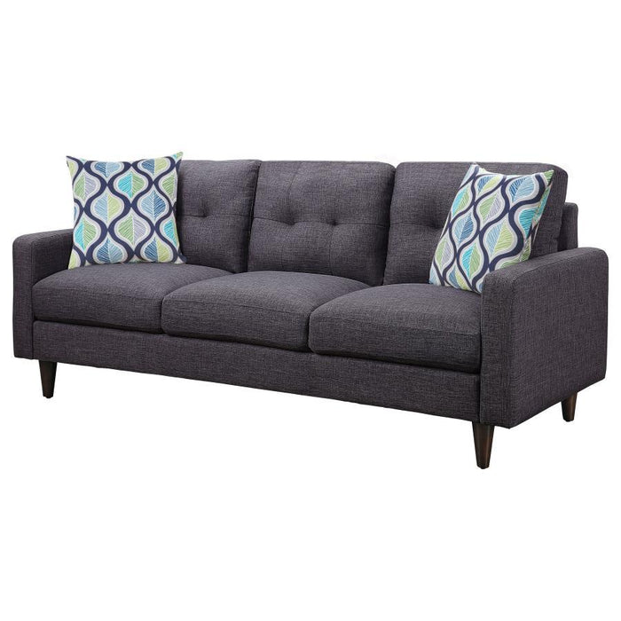 Watsonville - Upholstered Track Arm Tufted Sofa - Gray - JaxCo Furniture