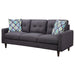 Watsonville - Upholstered Track Arm Tufted Sofa - Gray - JaxCo Furniture