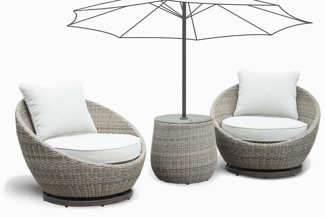 Adeline - 3 Piece Wicker Outdoor Set - Sand - JaxCo Furniture