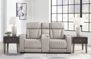 Boyington - Power Reclining Loveseat With Console/Adj Hdrst - JaxCo Furniture