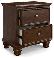 Danabrin - Brown - Two Drawer Nightstand - JaxCo Furniture