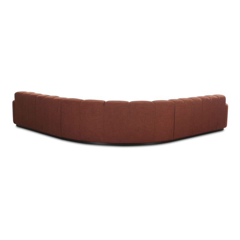 Roman - L-Shaped Sectional - Red - JaxCo Furniture