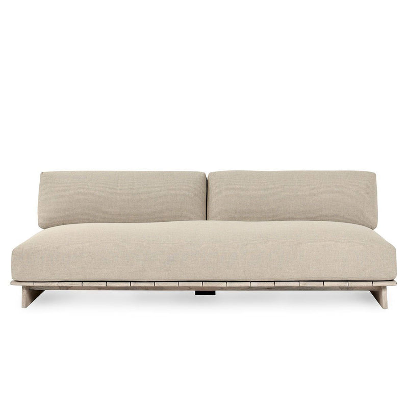 Livia - Teak Outdoor Sofa - Taupe - JaxCo Furniture