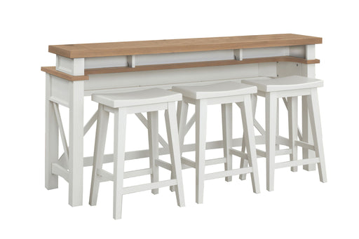 Americana Modern - Everywhere Console With 3 Stools - Cotton - JaxCo Furniture
