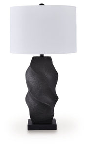 Amillion - Black - Poly Table Lamp - JaxCo Furniture