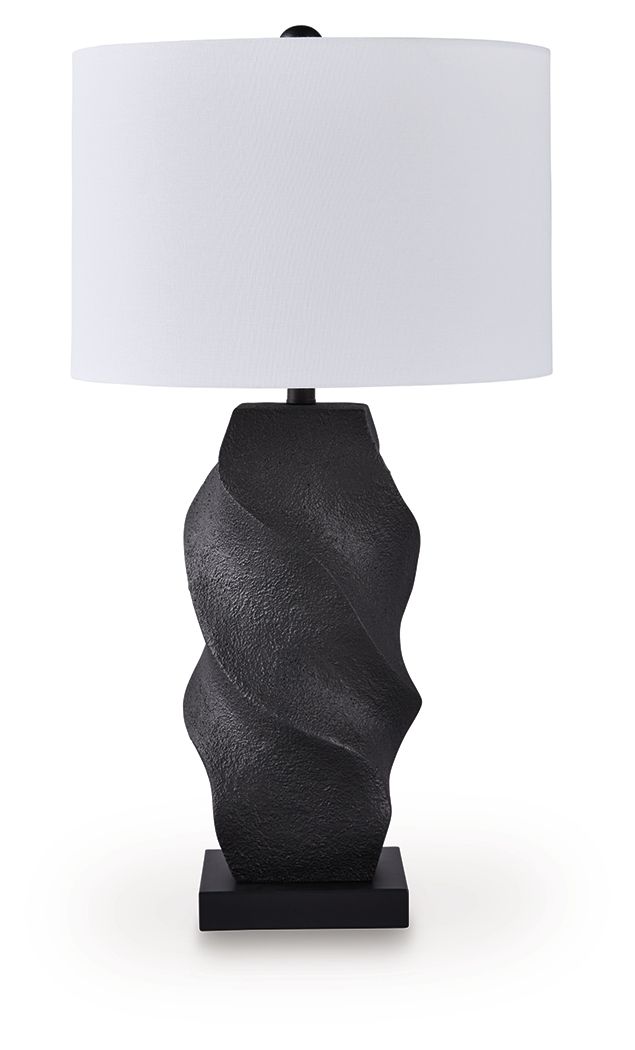 Amillion - Black - Poly Table Lamp - JaxCo Furniture