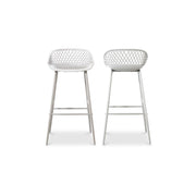 Piazza - Outdoor Barstool (Set of 2) - White - JaxCo Furniture