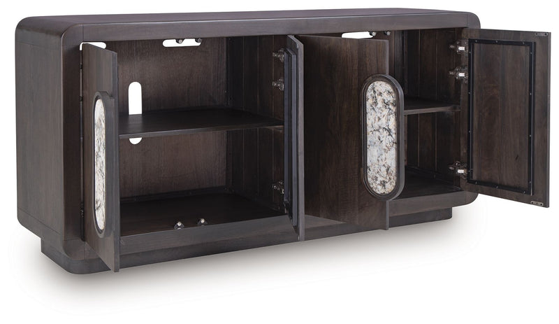 Elliston - Espresso Brown - Accent Cabinet - JaxCo Furniture