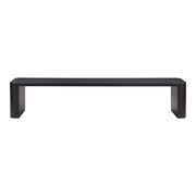 Post - Large Oak Dining Bench - Black - JaxCo Furniture